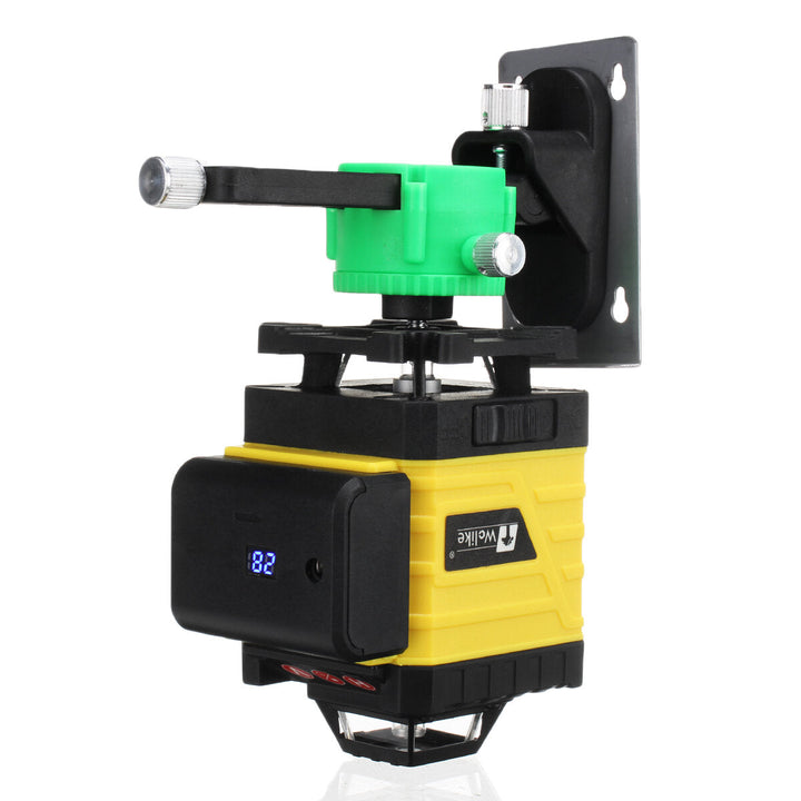 4D 16 Lines Green Light Laser Levels 360 Self Leveling Cross Horizontal Measure with 2 Batteries Image 4