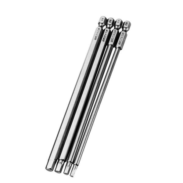 4Pcs 150mm H3-H6 Hex Head Screwdriver Bit 1,4 Inch Hex Shank Magnetic Screwdriver Bits Image 1