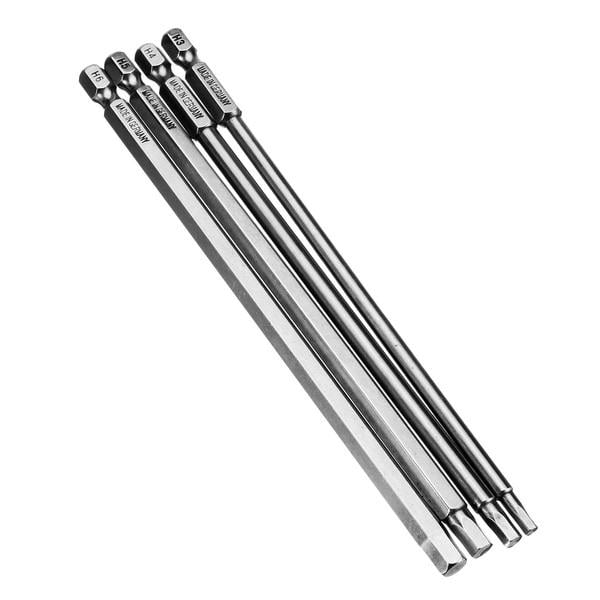 4Pcs 150mm H3-H6 Hex Head Screwdriver Bit 1,4 Inch Hex Shank Magnetic Screwdriver Bits Image 2