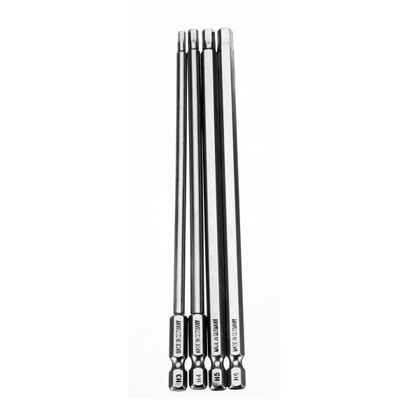 4Pcs 150mm H3-H6 Hex Head Screwdriver Bit 1,4 Inch Hex Shank Magnetic Screwdriver Bits Image 4