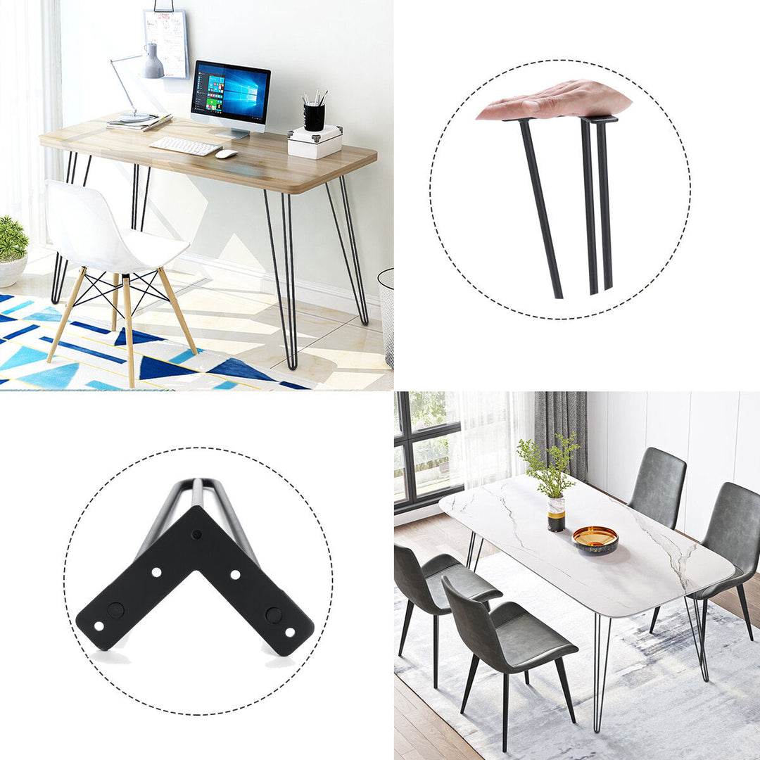 4Pcs 28 Inch Iron Metal Table Desk Leg DIY Handcrafts Sofa Furniture Table Leg Anti Slip Support Legs Set Image 1