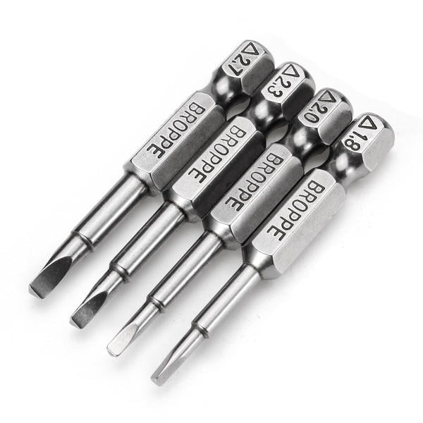 4pcs 50mm 1.8-2.7 1,4 Inch Hex Shank Magnetic Triangle Screwdriver Bits Image 1