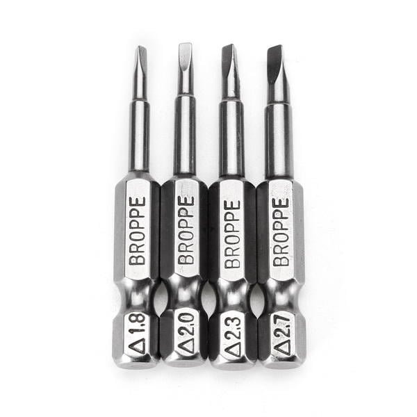 4pcs 50mm 1.8-2.7 1,4 Inch Hex Shank Magnetic Triangle Screwdriver Bits Image 4