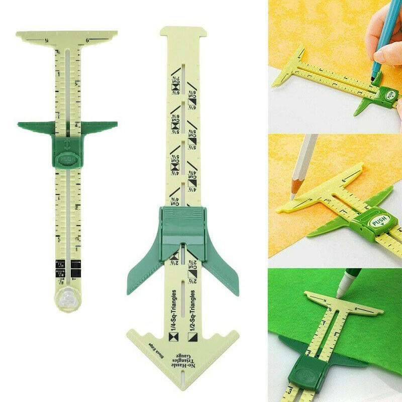 5 In 1 Sliding Gauge Measuring Sewing Tool Caliper Multi-Function Quilting Craft Tool Image 1