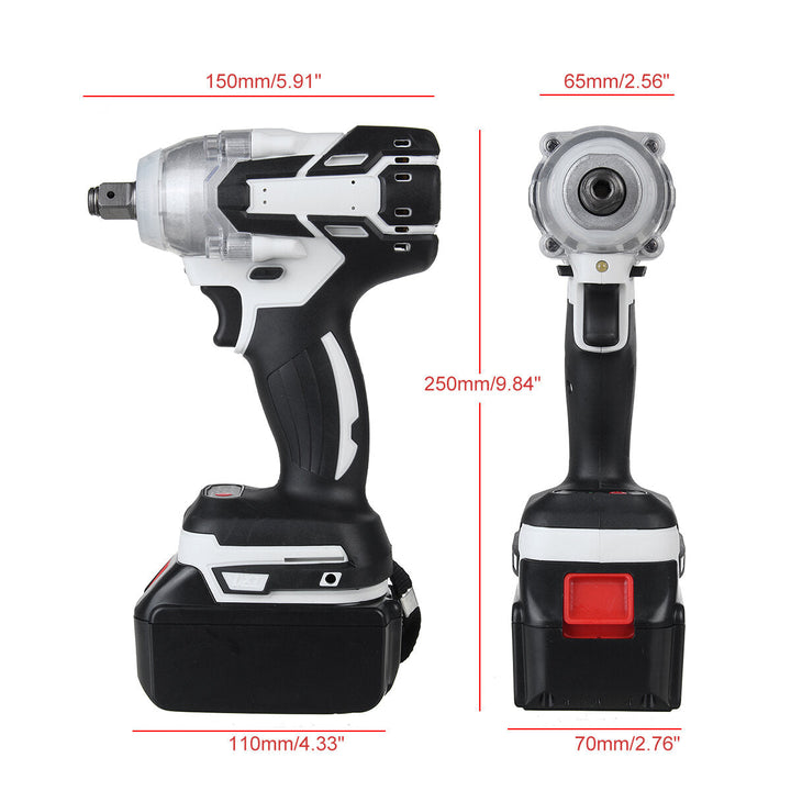 520N.m Brushless Cordless Electric Impact Wrench Screwdriver Power Tools Image 7