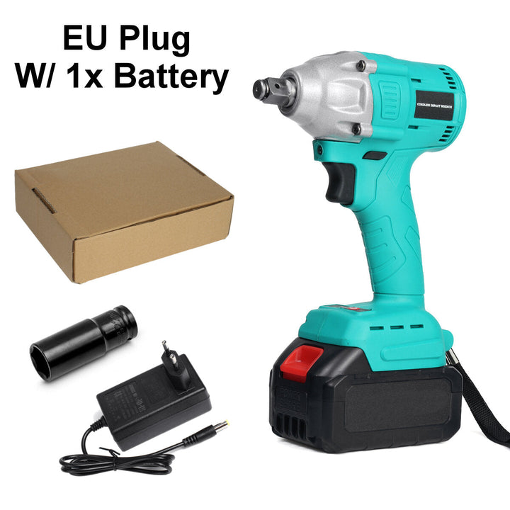 520N.M Cordless Electric Wrench EU,US,AU Plug Power Wrench With Li-ion Battery W,Sleeve Also For Makita Battery Image 2