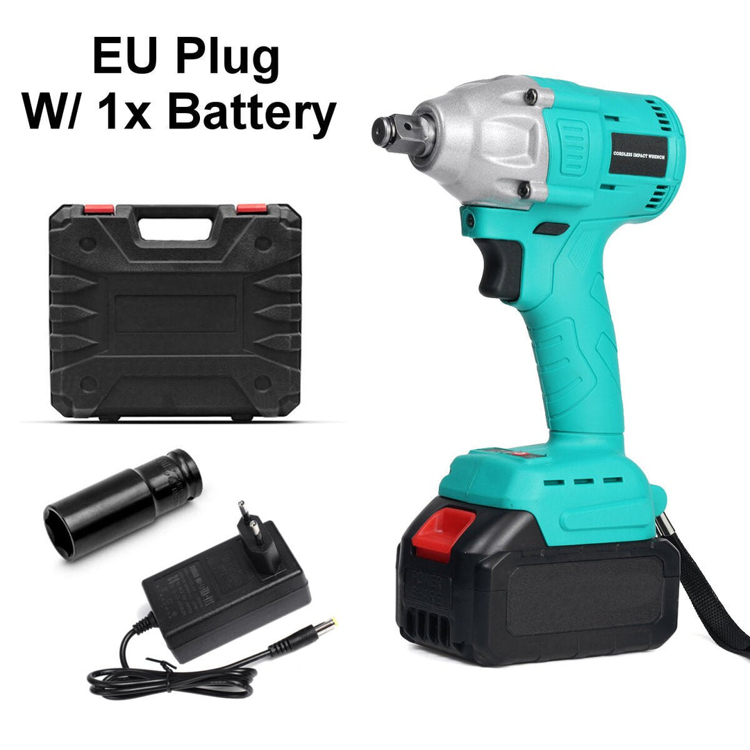 520N.M Cordless Electric Wrench EU,US,AU Plug Power Wrench With Li-ion Battery W,Sleeve Also For Makita Battery Image 5