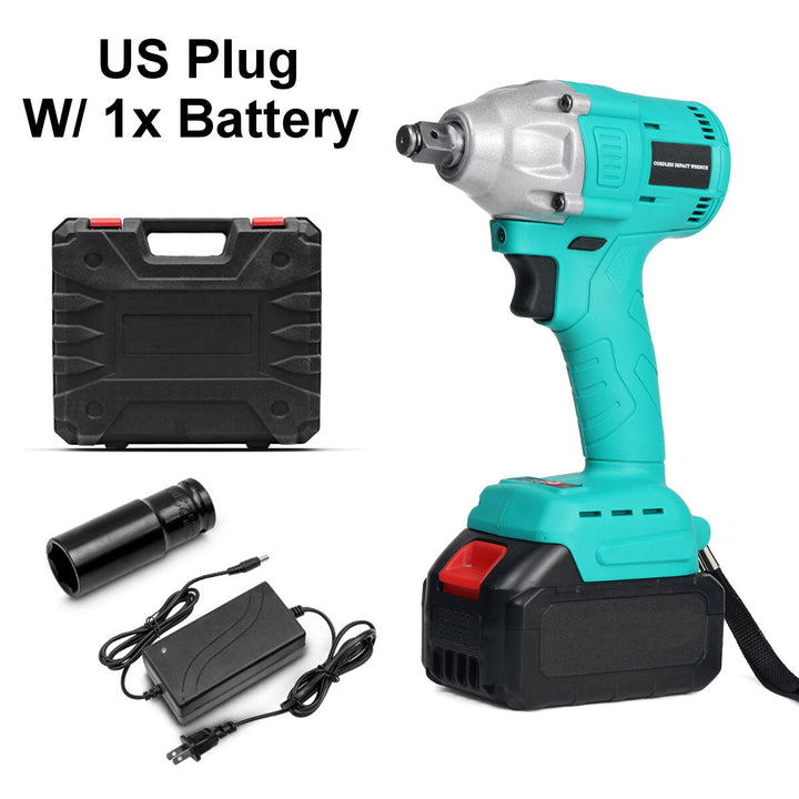 520N.M Cordless Electric Wrench EU,US,AU Plug Power Wrench With Li-ion Battery W,Sleeve Also For Makita Battery Image 6