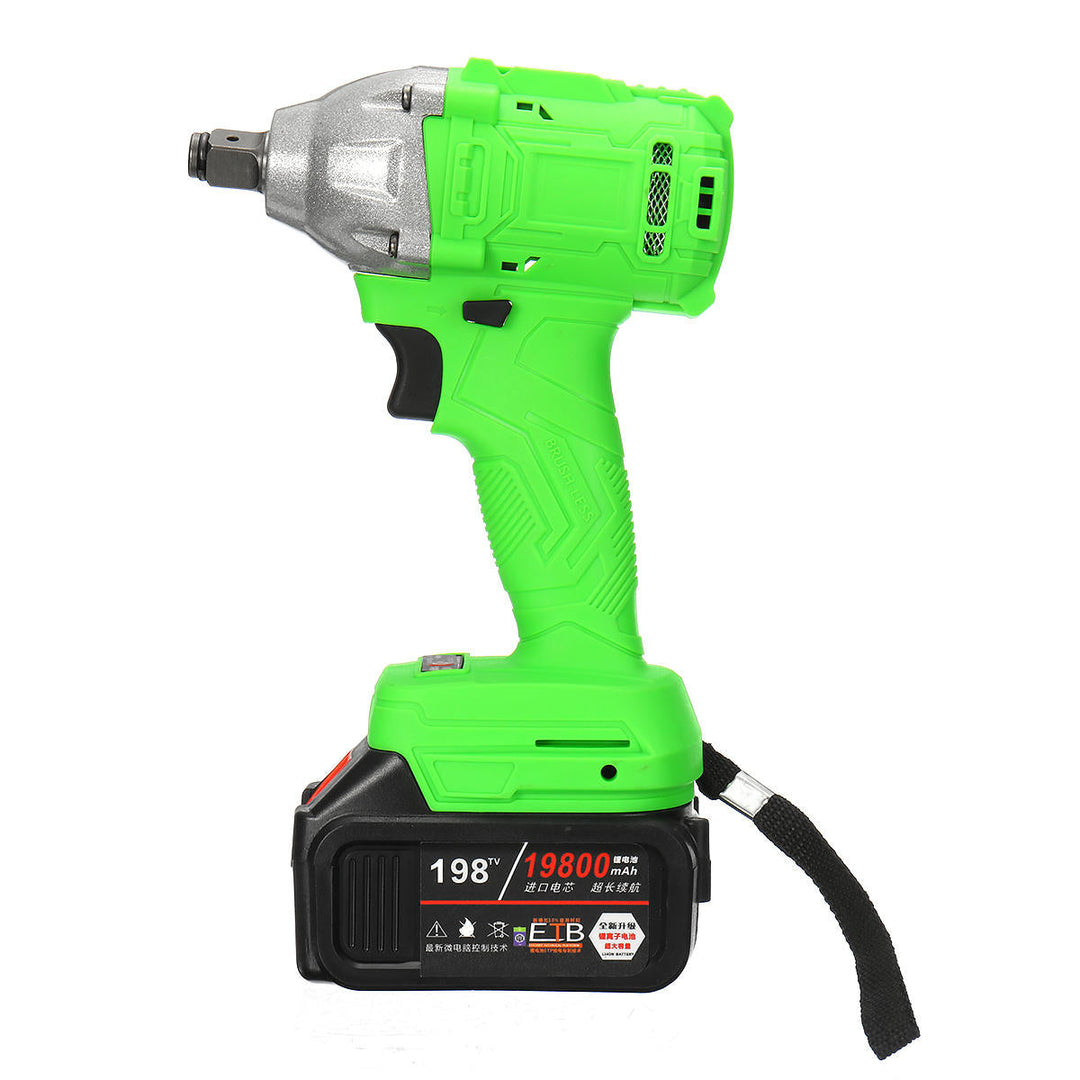 520Nm 198TV 19800mAh Electric Cordless Impact Wrench Driver Tool 1,2" Ratchet Drive Sockets Image 1