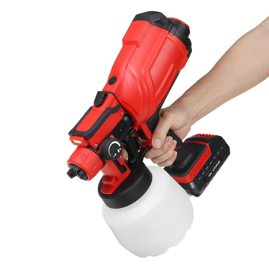 550W Cordless Electric Spray Guns 800ML Lighting Paint Sprayer Wood Wall Fences Painting Tool Image 2