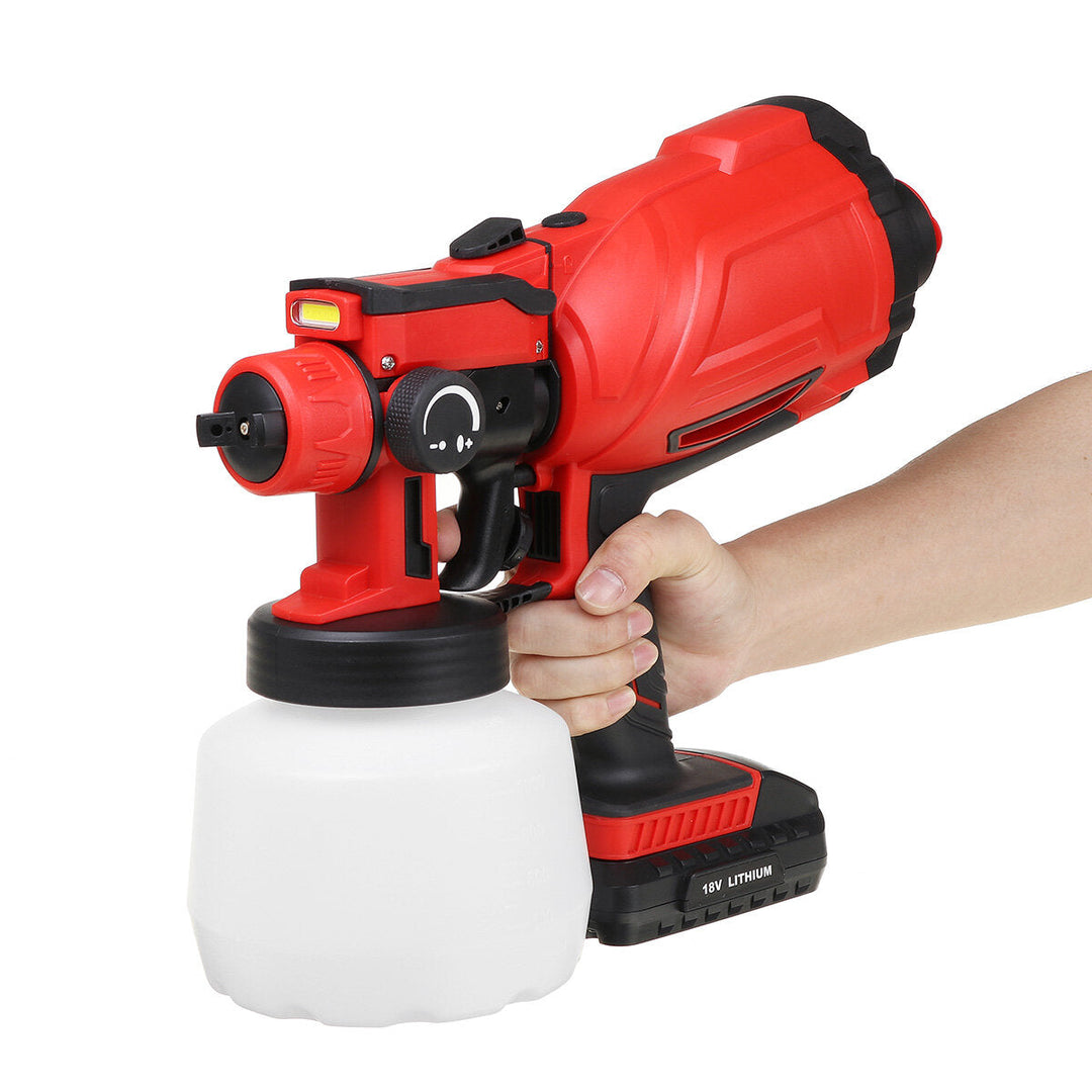 550W Cordless Electric Spray Guns 800ML Lighting Paint Sprayer Wood Wall Fences Painting Tool Image 3