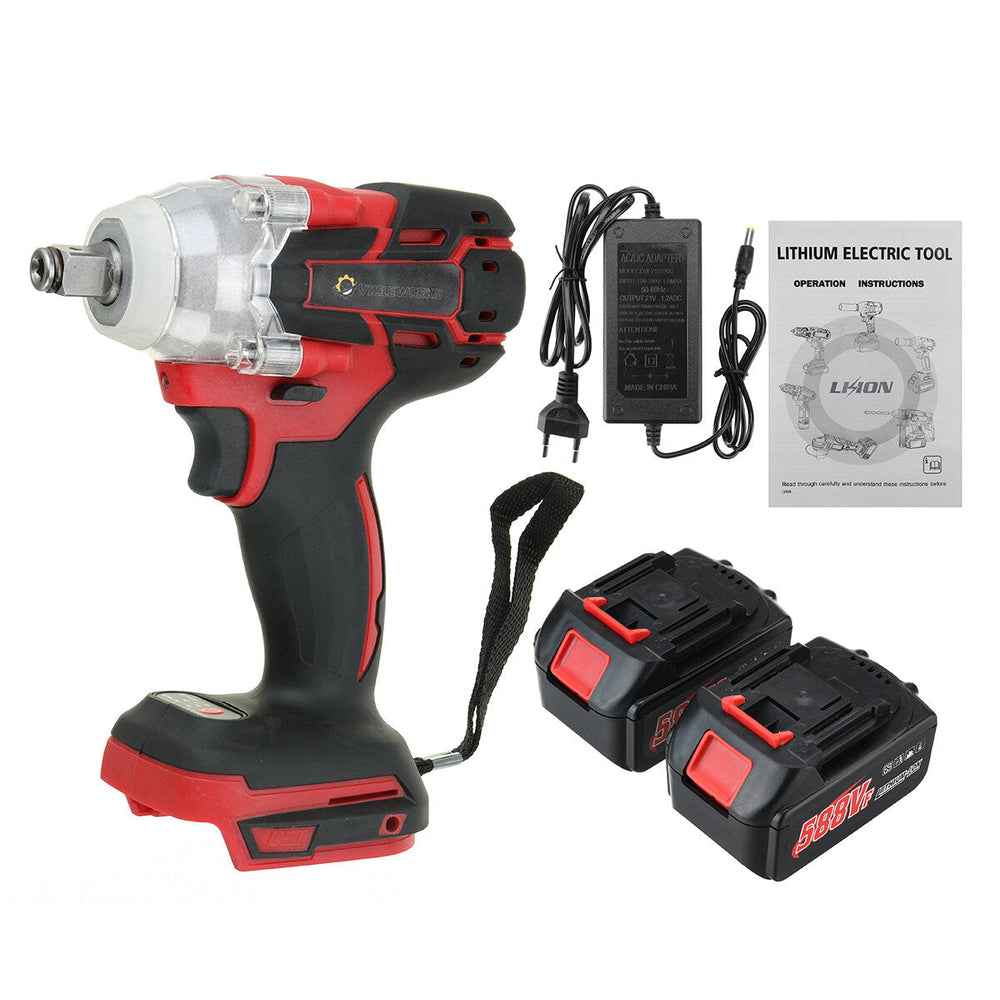 588VF 2 in 1 Electric Cordless Brushless Impact Wrench Driver Socket Screwdriver Image 2