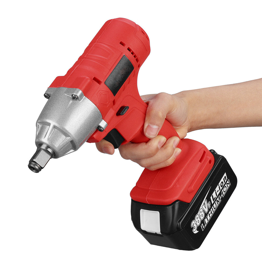 588N.m 388VF Electric Impact Wrench Driver Rechargeable 1,2" Square Power Tools Image 8