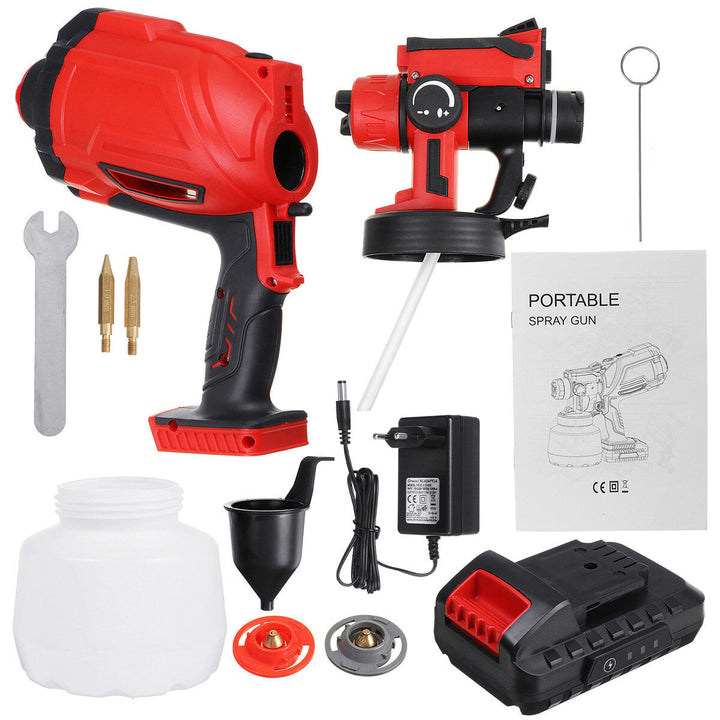 550W Cordless Electric Spray Guns 800ML Lighting Paint Sprayer Wood Wall Fences Painting Tool Image 9