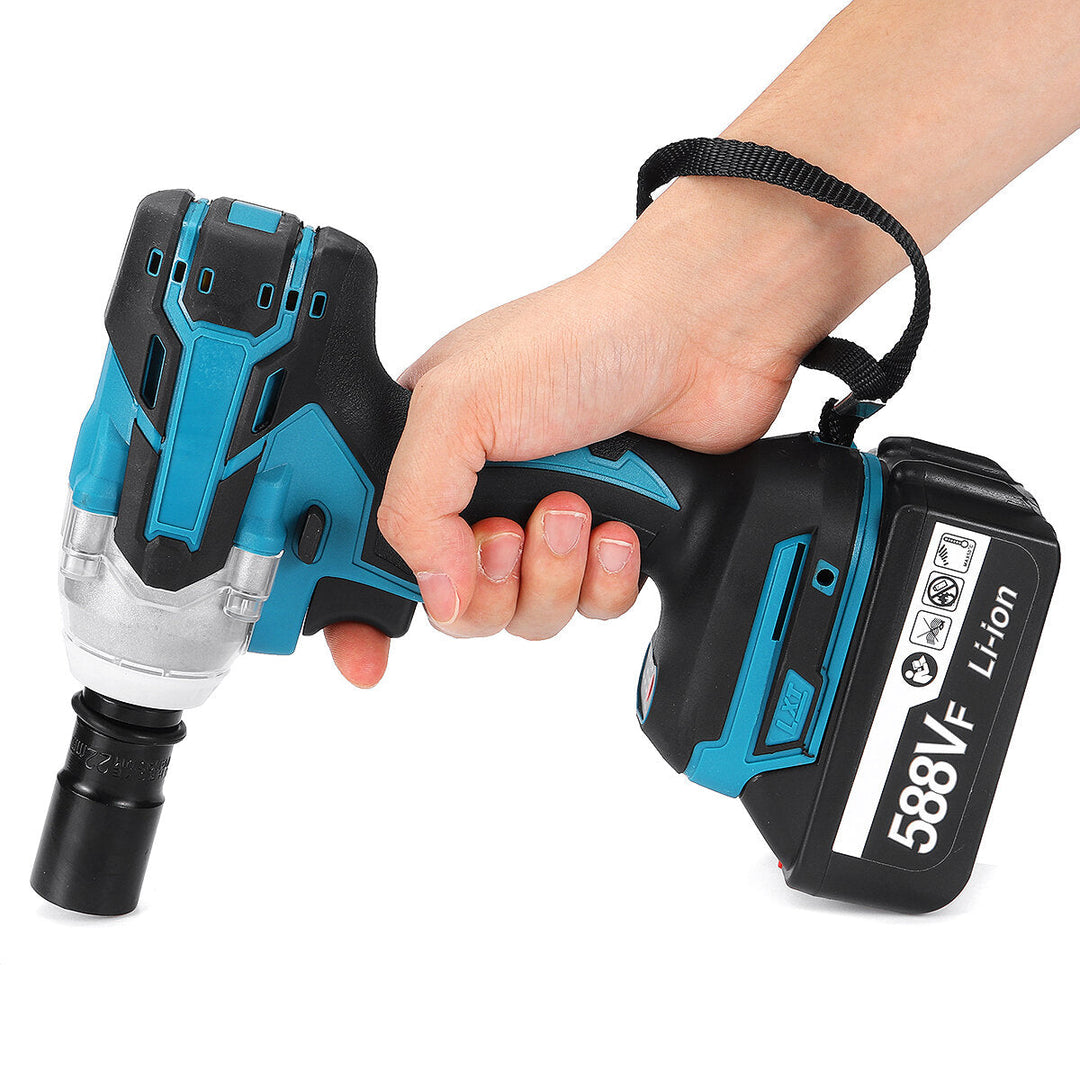 588VF 4000rpm Impact Wrench Brushless Cordless Rechargeable Electric Wrench Drill Socket Image 5