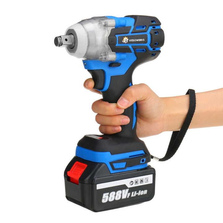 588VF 800NM 2 in 1 Electric Cordless Brushless Impact Wrench Driver Socket Screwdriver Image 1