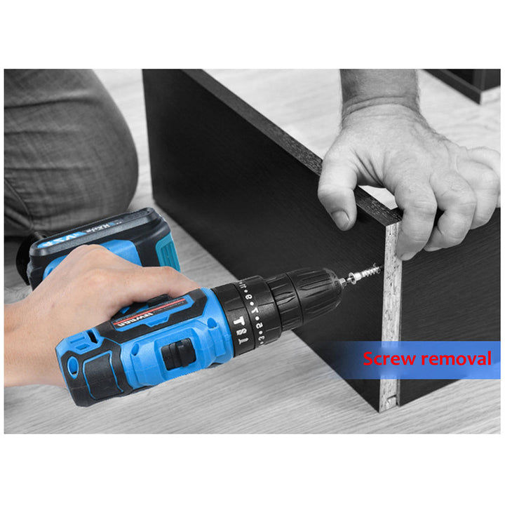 42VF Cordless Electric Impact Drill 25+1 Torque Rechargeable 2 Speed Screwdriver W, 1 or 2 Li-ion Battery Image 4