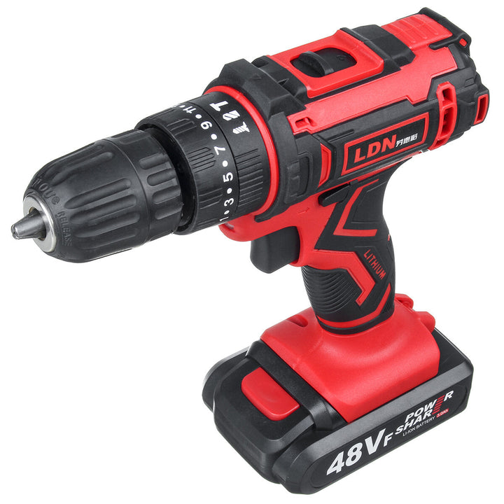 48VF Cordless Electric Impact Drill Rechargeable Drill Screwdriver W, 1 or 2 Li-ion Battery Image 6