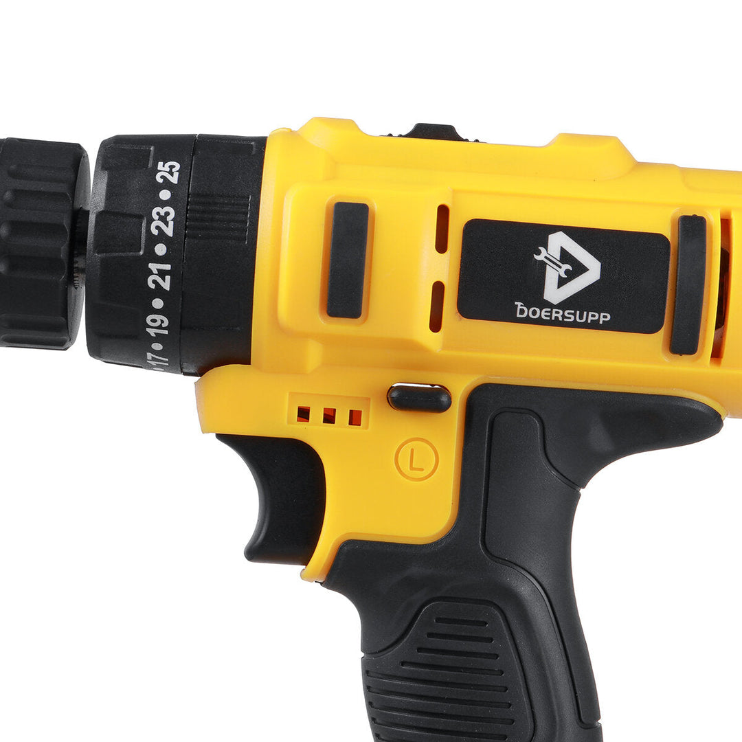 48VF Impact Drill Cordless Screwdriver Drill 25+3 Torque 2 Speed Drilling Battery Indicator Tool Image 6