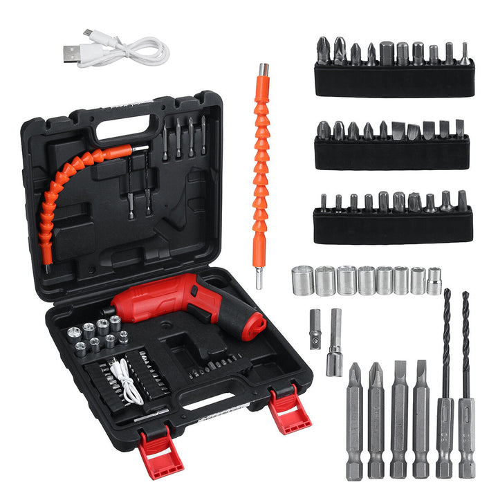 45 in 1 Electric Screwdriver Drill Kit USB Rechargeable Wireless Kit Power Tool Image 10