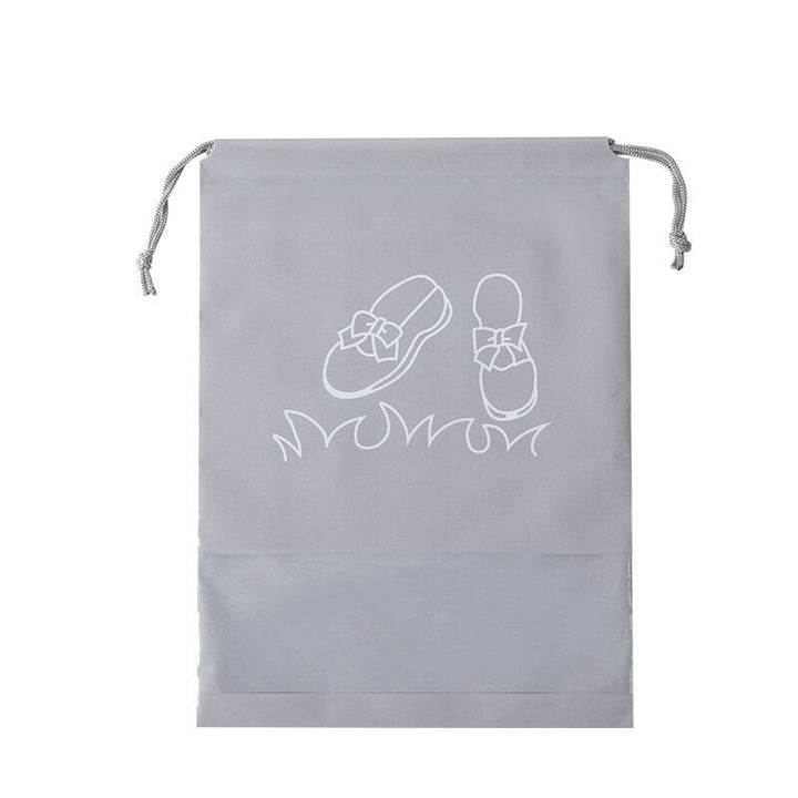 5PCS,lot Shoe Storage Bag Non-woven Waterproof Travel Portable Bag Dust-proof Drawstring Bags Transparent Closet Image 3