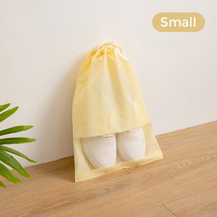 5PCS,lot Shoe Storage Bag Non-woven Waterproof Travel Portable Bag Dust-proof Drawstring Bags Transparent Closet Image 9