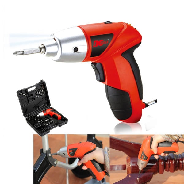 4.8V LED Electric Screwdriver Cordless Power Drill Set Electric Drill Driver Tool US Plug Image 8