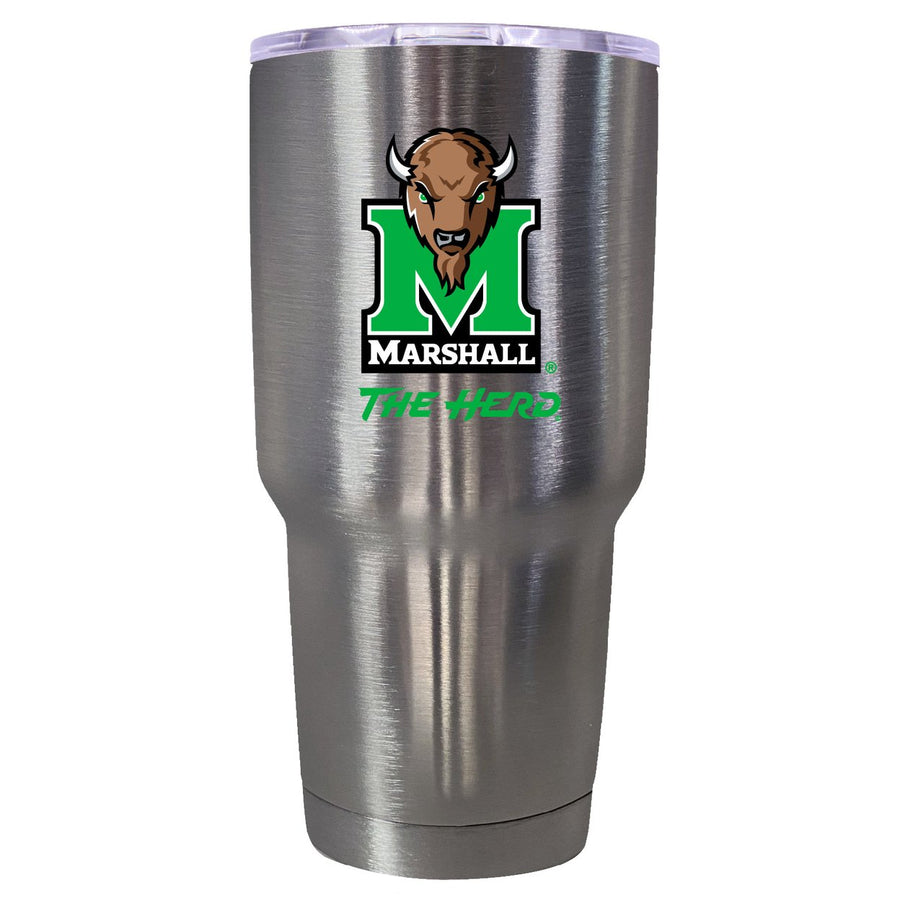 Marshall Thundering Herd Mascot Logo Tumbler - 24oz Color-Choice Insulated Stainless Steel Mug Image 1