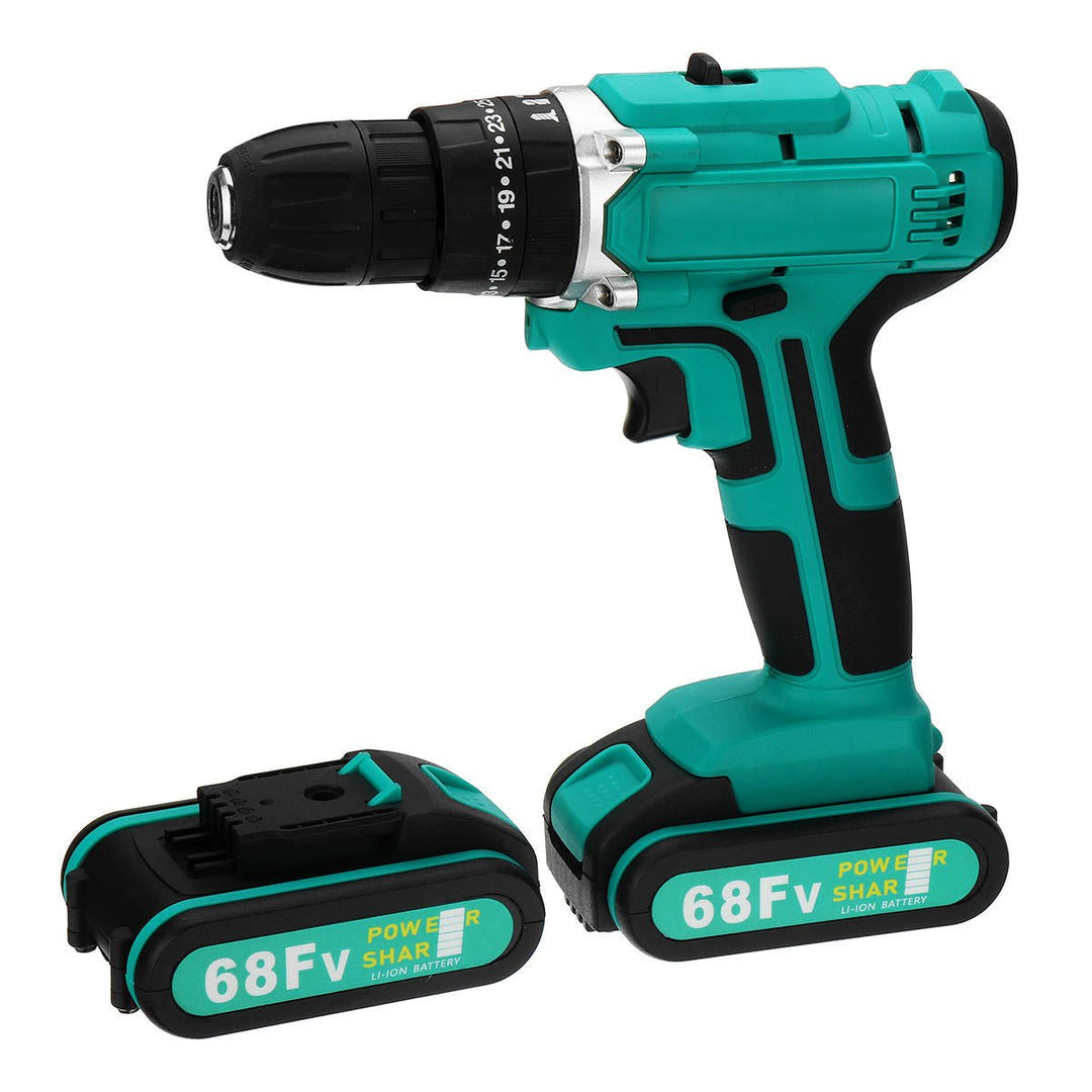 68FV Household Lithium Electric Screwdriver 2 Speed Impact Power Drills Rechargeable Drill Driver Image 3