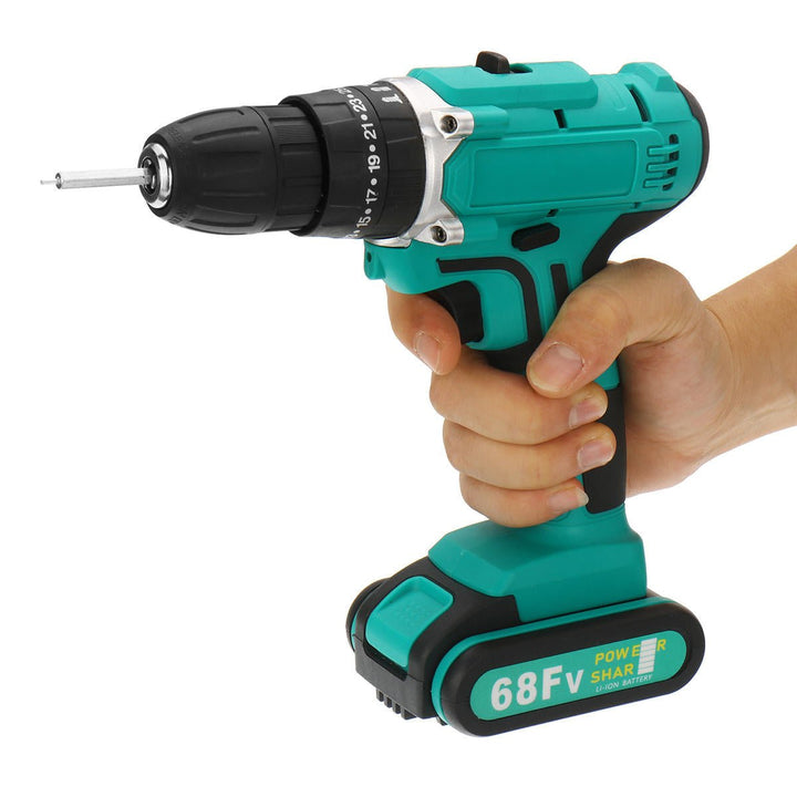 68FV Household Lithium Electric Screwdriver 2 Speed Impact Power Drills Rechargeable Drill Driver Image 5