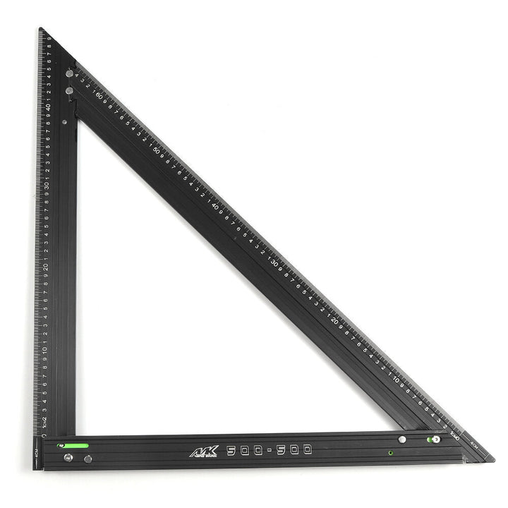 7 Inch Aluminum Alloy Triangle Ruler Angle Protractor Miter Speed 90 Square Measuring Ruler Metric Imperial Image 3