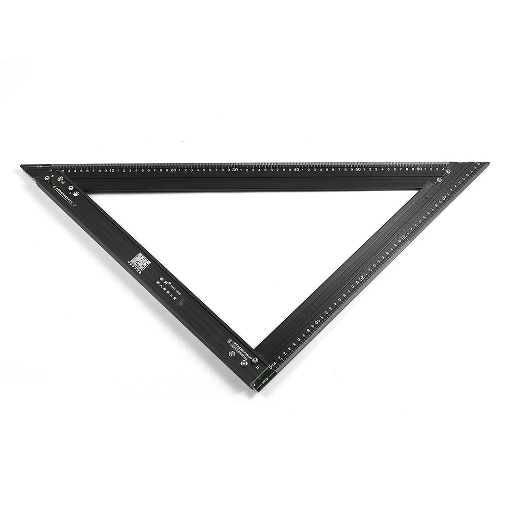 7 Inch Aluminum Alloy Triangle Ruler Angle Protractor Miter Speed 90 Square Measuring Ruler Metric Imperial Image 4