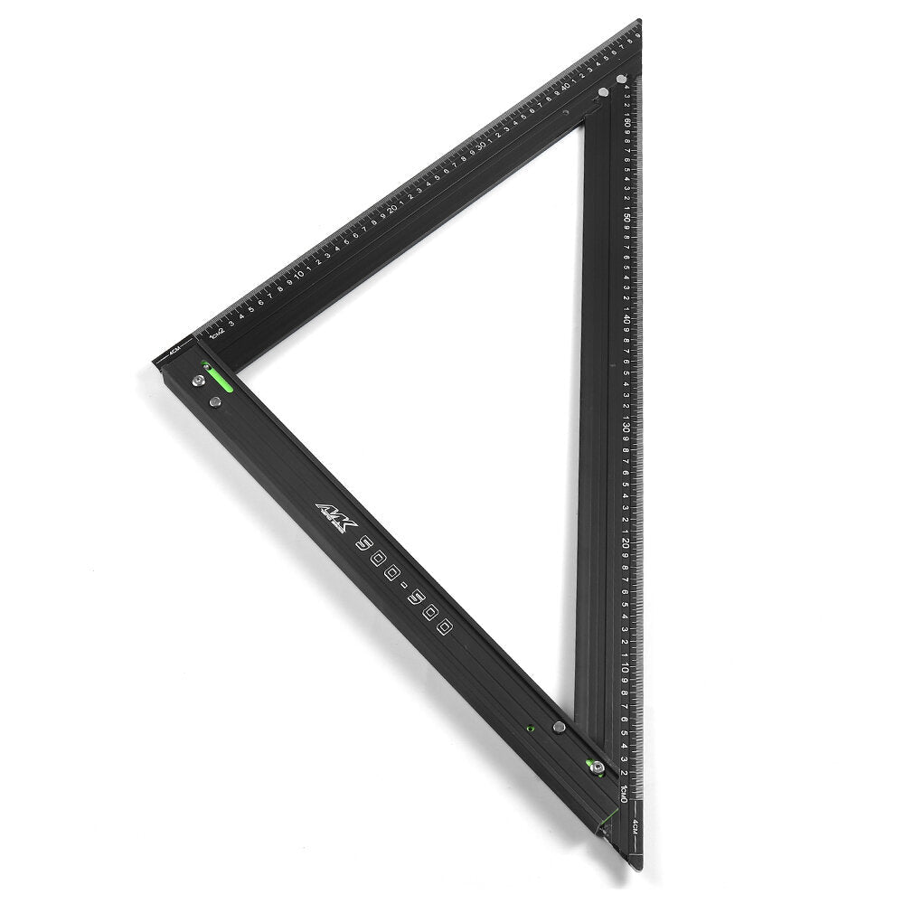 7 Inch Aluminum Alloy Triangle Ruler Angle Protractor Miter Speed 90 Square Measuring Ruler Metric Imperial Image 5