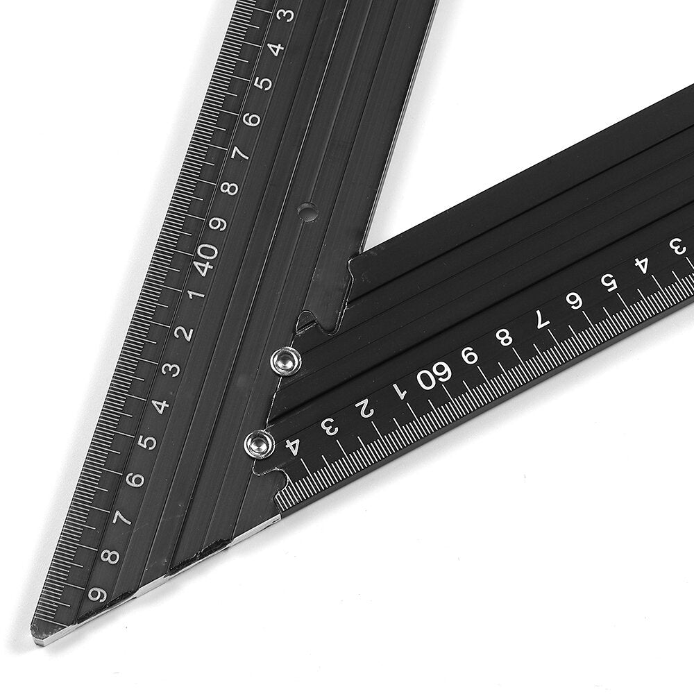 7 Inch Aluminum Alloy Triangle Ruler Angle Protractor Miter Speed 90 Square Measuring Ruler Metric Imperial Image 7