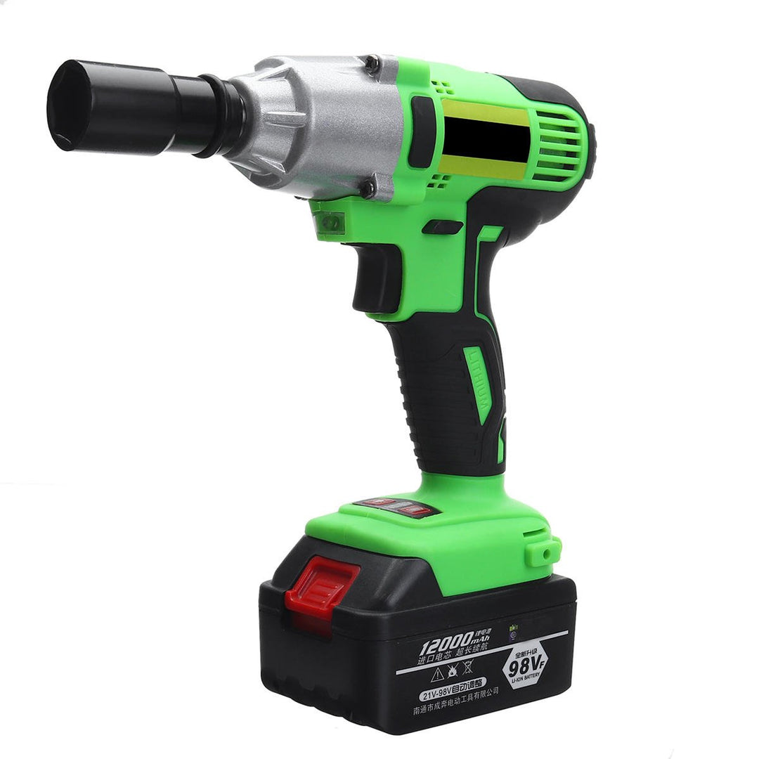 98VF 12000mAh Electric Cordless Impact Wrench Drill High Torque Power Repair Tools Kit Image 1