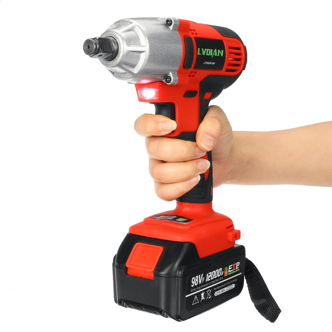 98VF 320NM 12000mAh Cordless Electric Power Impact Wrench Drill Screwdriver Set 110-240V Image 6