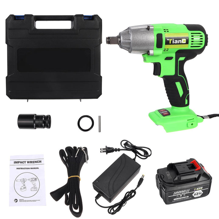 98VF 12000mAh Electric Cordless Impact Wrench Drill High Torque Power Repair Tools Kit Image 10