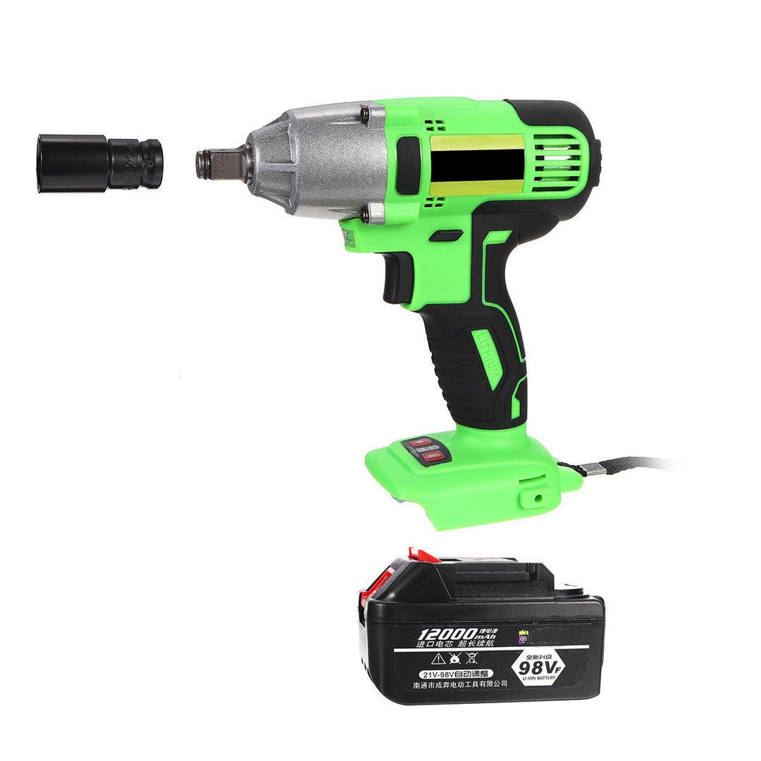 98VF 12000mAh Electric Cordless Impact Wrench Drill High Torque Power Repair Tools Kit Image 11