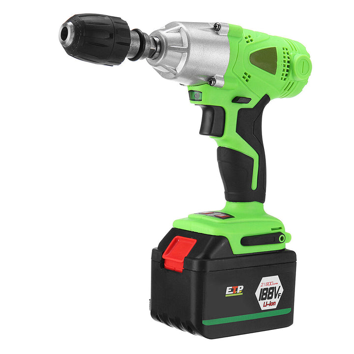 Adjustable Cordless Brushless Electric Impact Wrench Screwdriver Drill LED Light Image 7