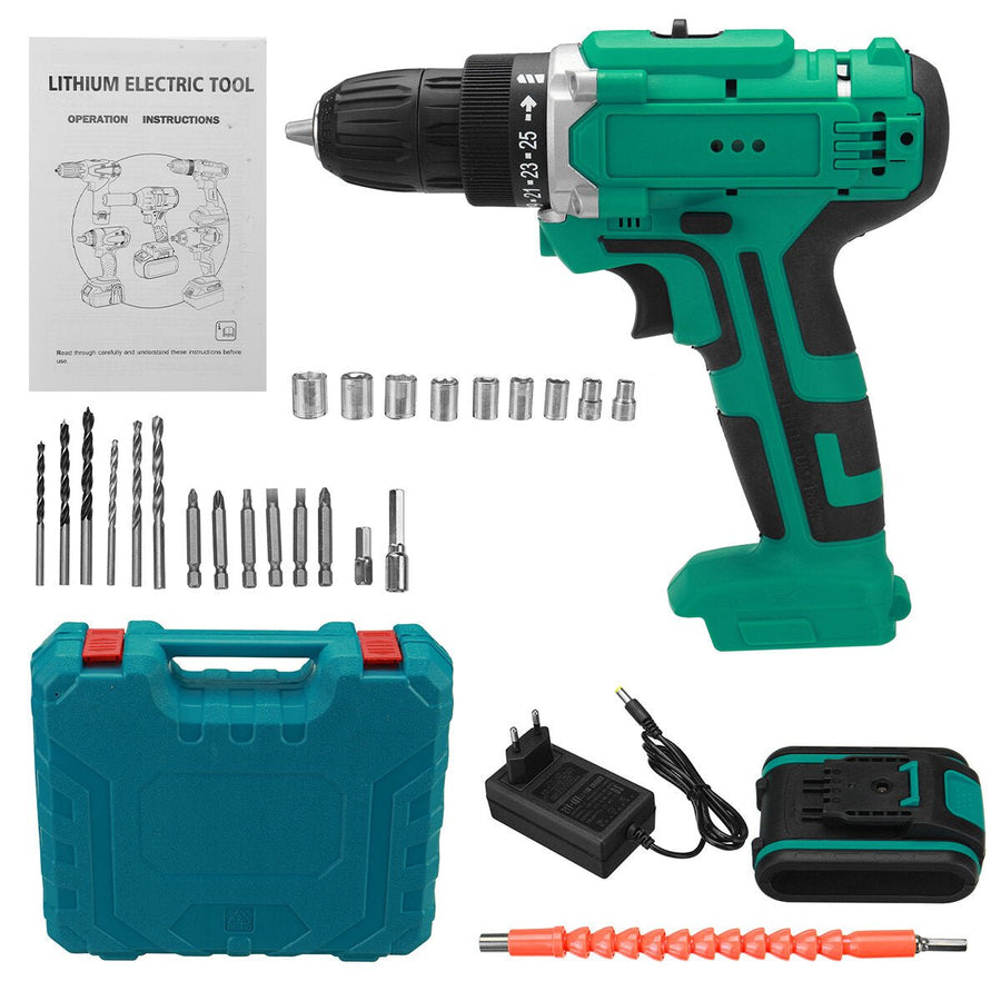 6000mAh 48V Electric Drill Dual Speed Rechargeable Power Tool W, 1,2pc Battery Image 1