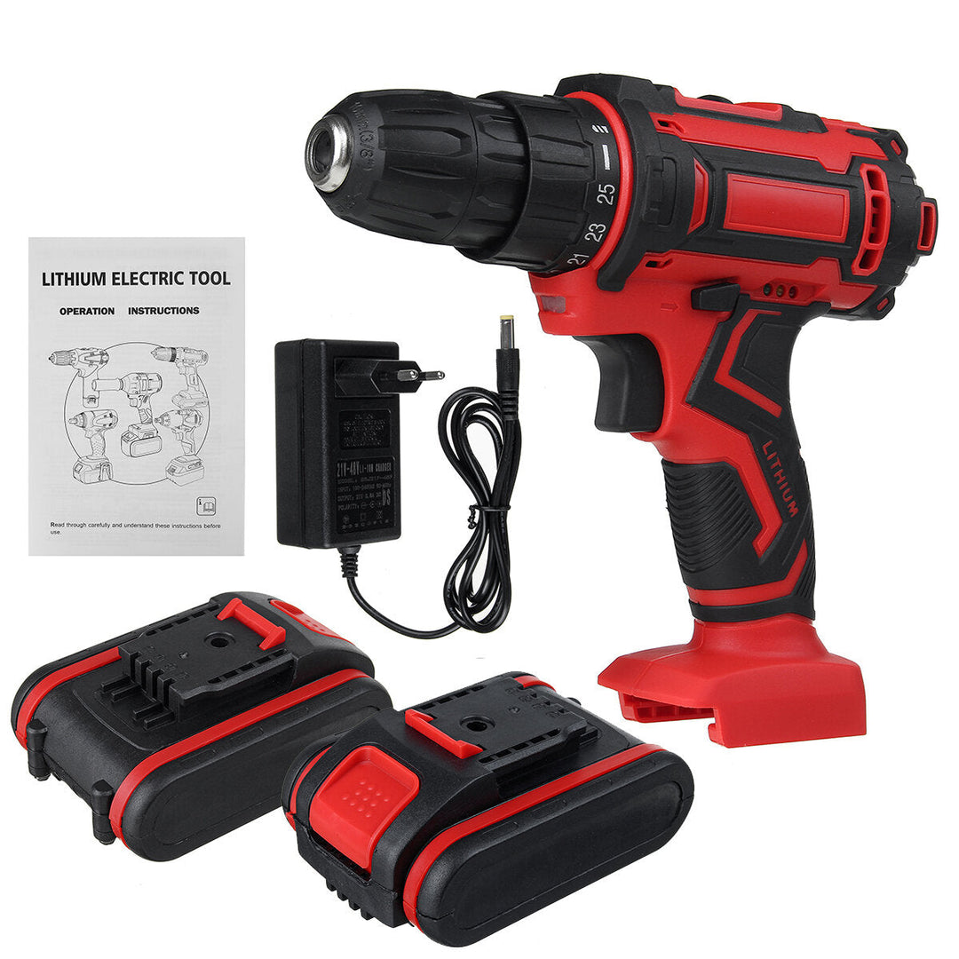 6000mAh 48V Electric Drill 3 In 1 Electric Impact Power Drill Image 9