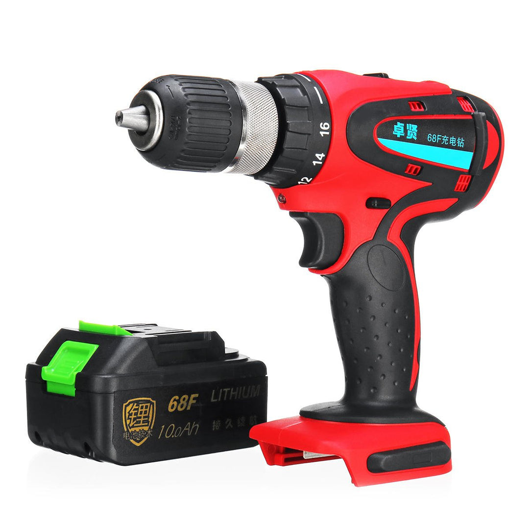 68V 10Ah Cordless Rechargeable Electric Drill 2 Speed Heavy Duty Torque Power Drills Image 1