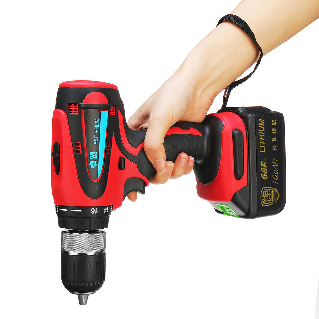 68V 10Ah Cordless Rechargeable Electric Drill 2 Speed Heavy Duty Torque Power Drills Image 5