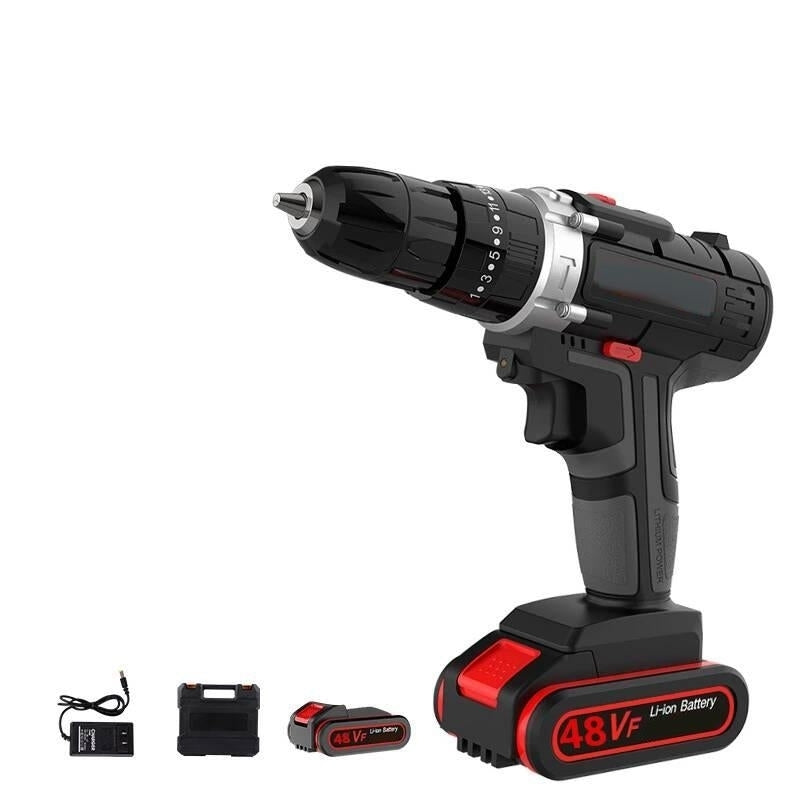 7500mAh 2 Speed Electric Drill 25+3 Torque Power Driver Drills Multi-function Rechargeable Hand Drill Image 1