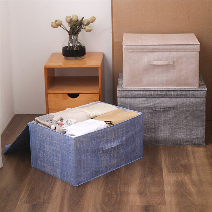 75L,100L Collapsible Non-woven Fabric Clothes Storage Bag Dustproof Antibacterial Quilt Storage Bag Image 2