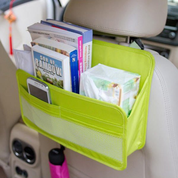 8 Colors Back Seat Organizer Oxford Fabric Hanging Storage Bag Seat Cover Protector Image 1