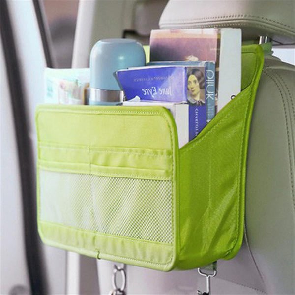 8 Colors Back Seat Organizer Oxford Fabric Hanging Storage Bag Seat Cover Protector Image 2