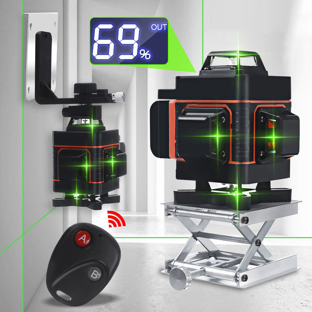 8,12,16 Line Digital Laser Level Green Light Self Leveling 360 Rotary Image 3