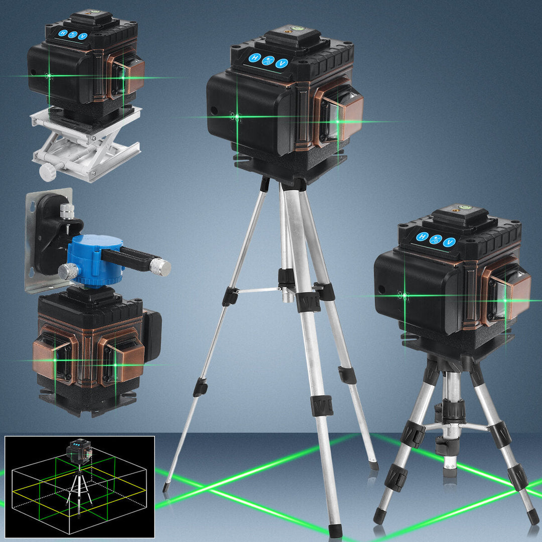 8,12,16Line Laser Level with Green Light Digital Self Leveling 360 Rotary Measure Image 8