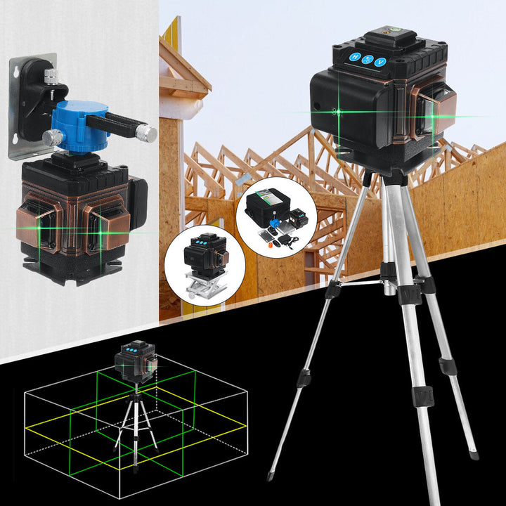 8,12,16Line Laser Level with Green Light Digital Self Leveling 360 Rotary Measure Image 9